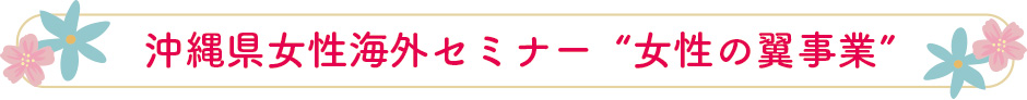 沖縄県女性海外セミナー“女性の翼事業”